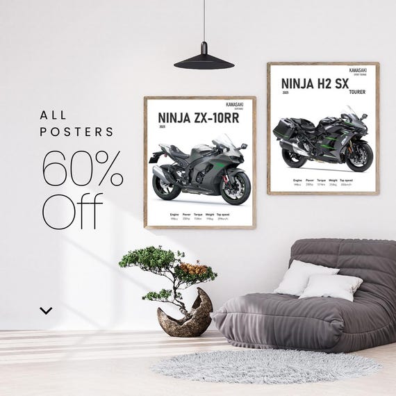 カワサキバイクポスター x120 - 真の愛好家の必需品 - Etsy 日本