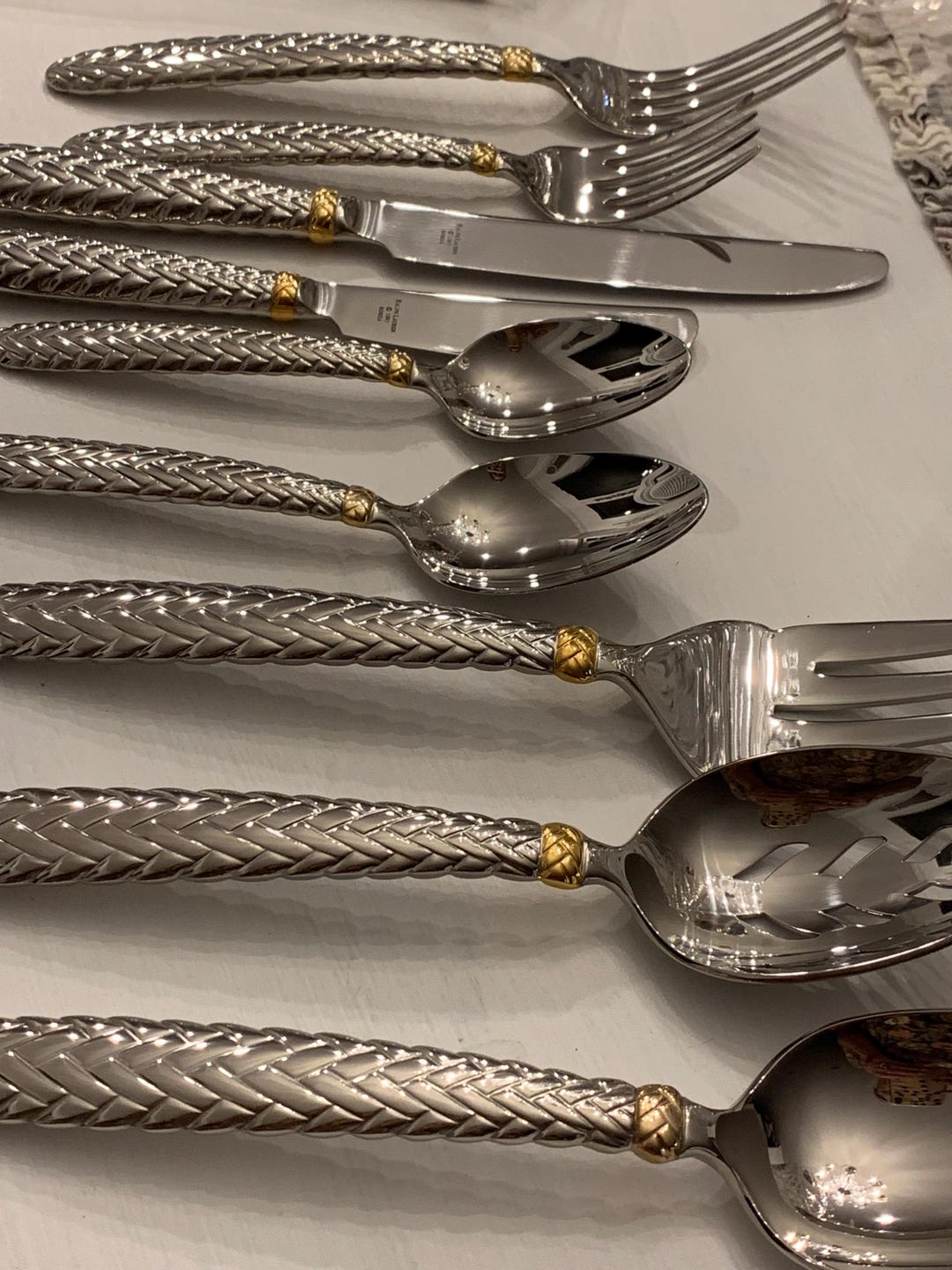 Ralph Lauren Golden Equestrian Braid Flatware Selling Individual