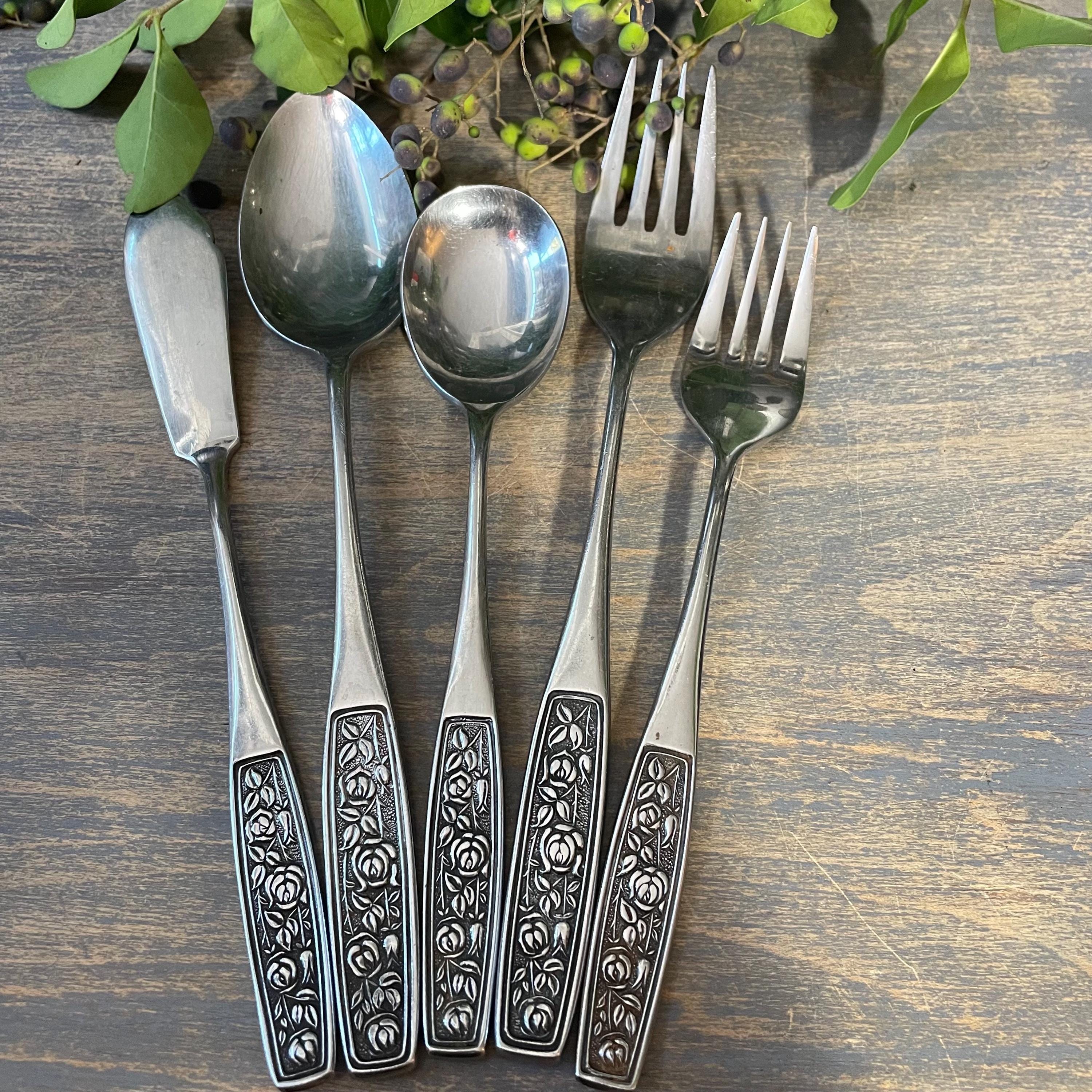 Stainless Steel Silverware Japan Flower - Etsy