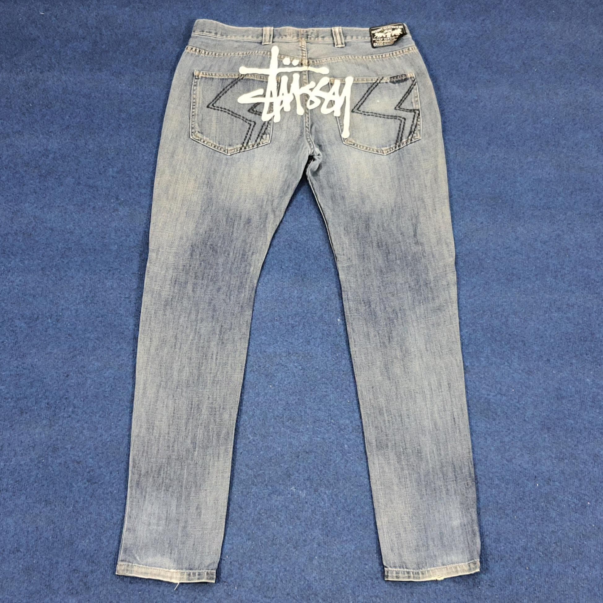 Vintage Stussy Custom Logo Streetwear Jeans - Etsy