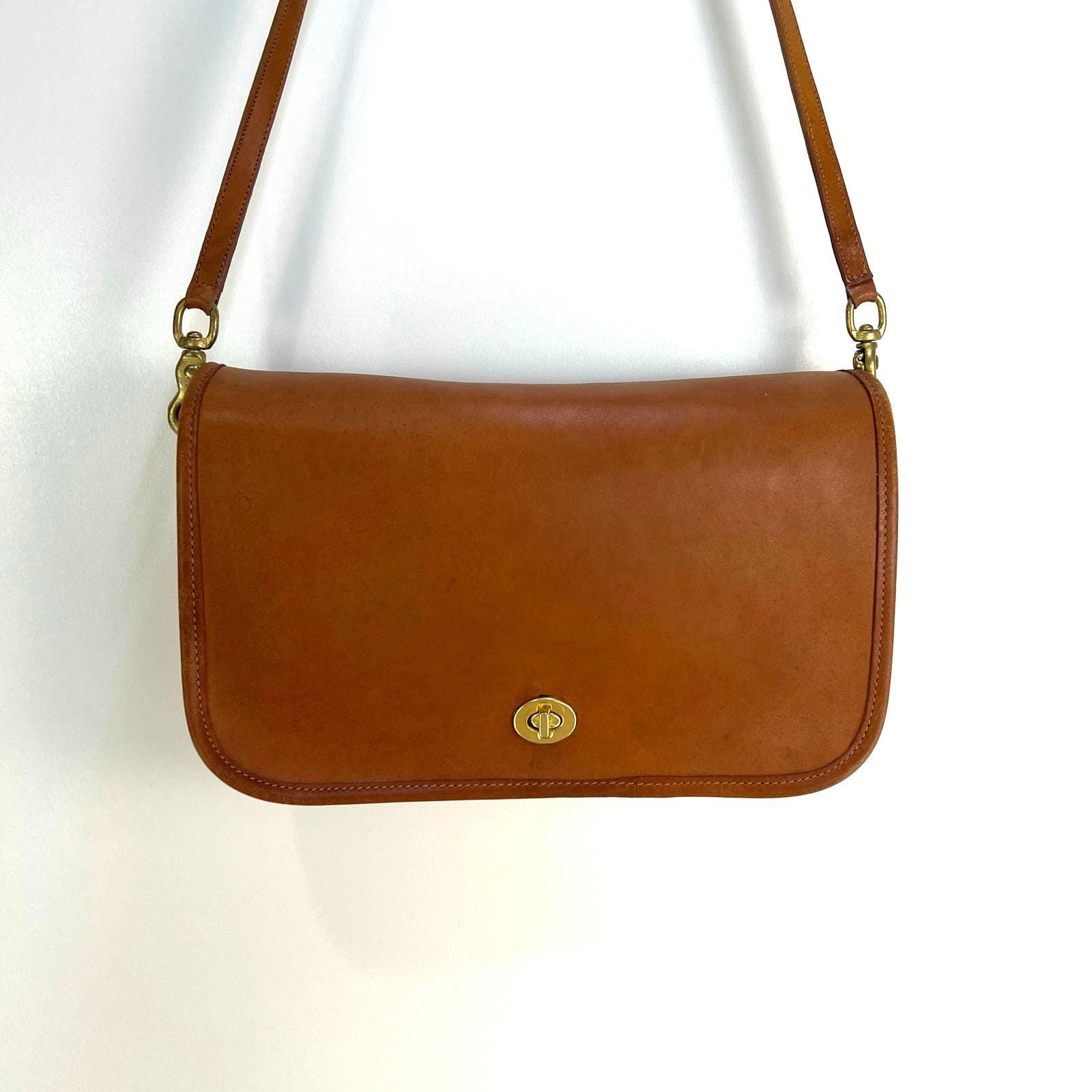 Vintage Coach Convertible Clutch 9635 Brown Leather Shoulder Bag
