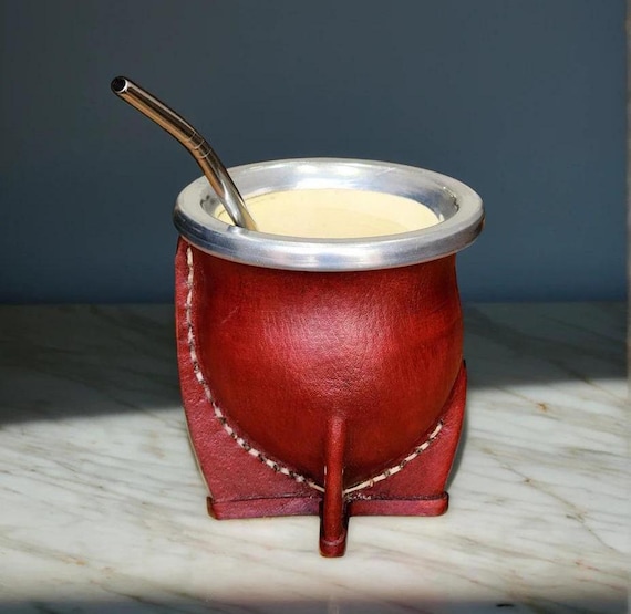 Premium Argentine Mate Cup With Natural Calabash Wood Interior and