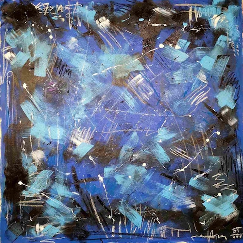 大きなカラフルな抽象アクリル画：テクスチャのある縦型アート - Etsy 日本