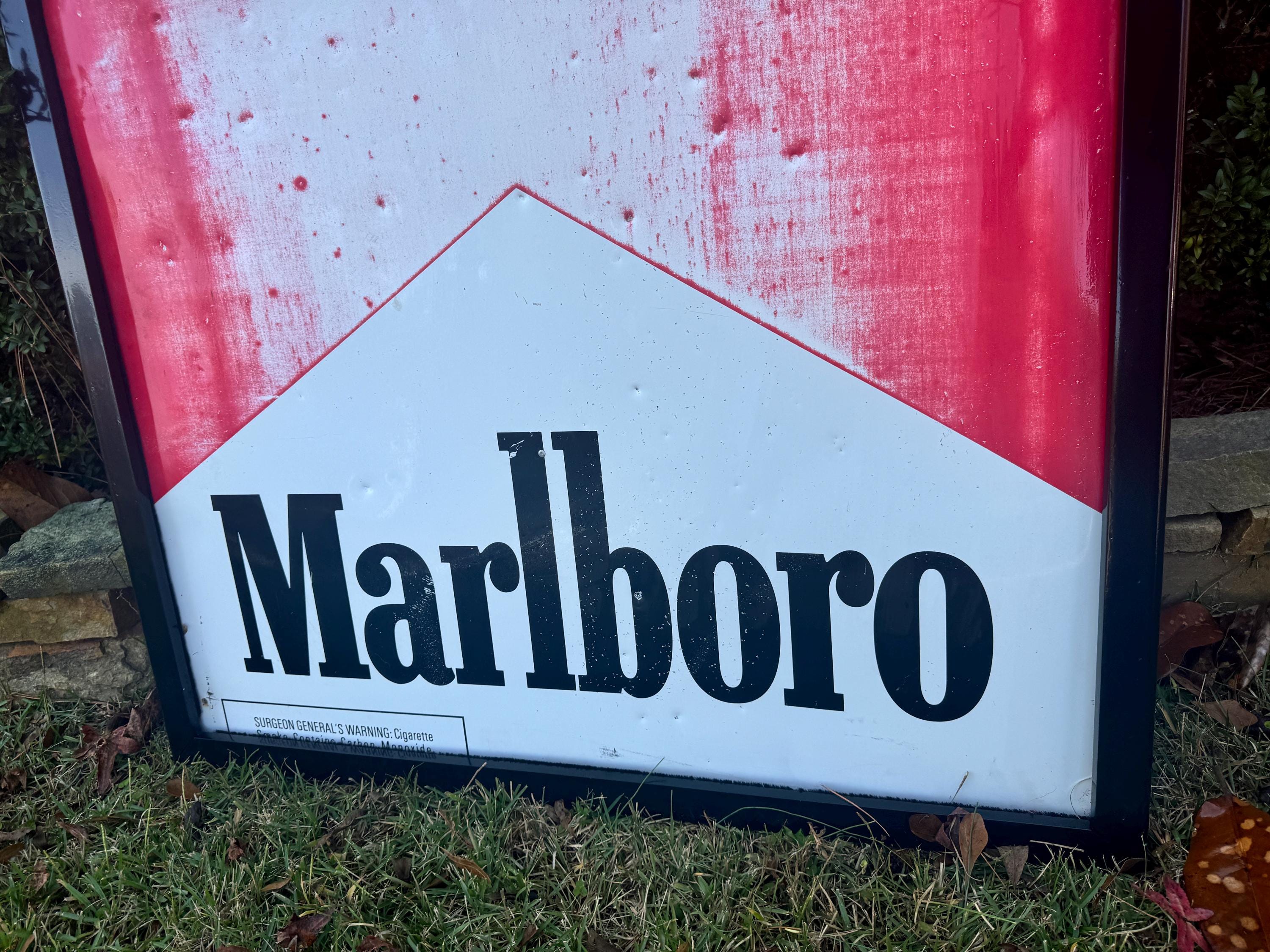 Vintage Large Marlboro Metal Sign 36