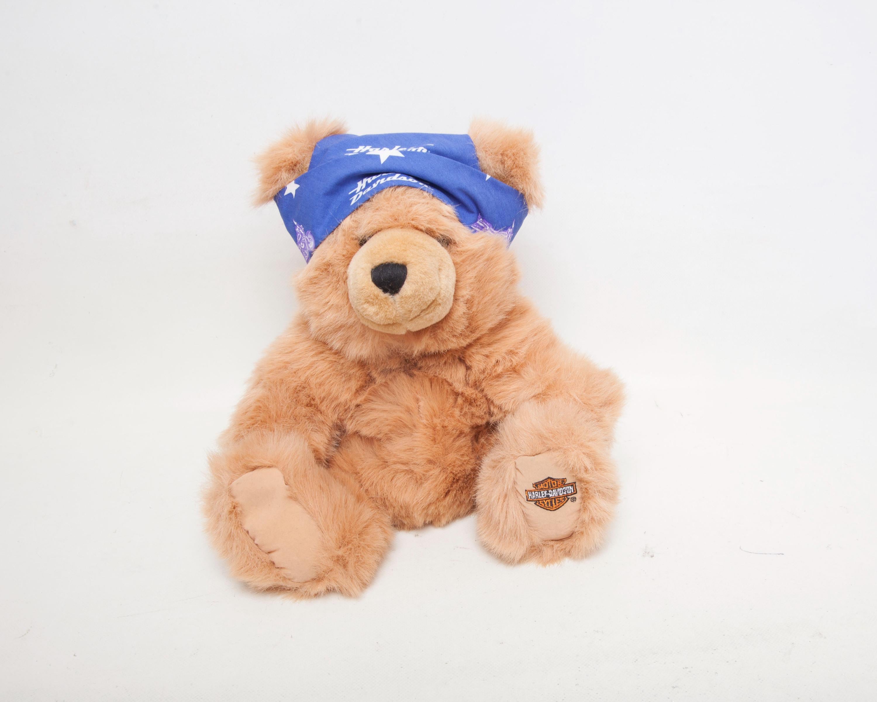 Vintage 2000 Harley-davidson Plush Bear – Biker Teddy With Dew Rag