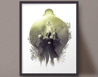 Nier Automata Art Print 2B 9S A2 Yorha Poster - Etsy