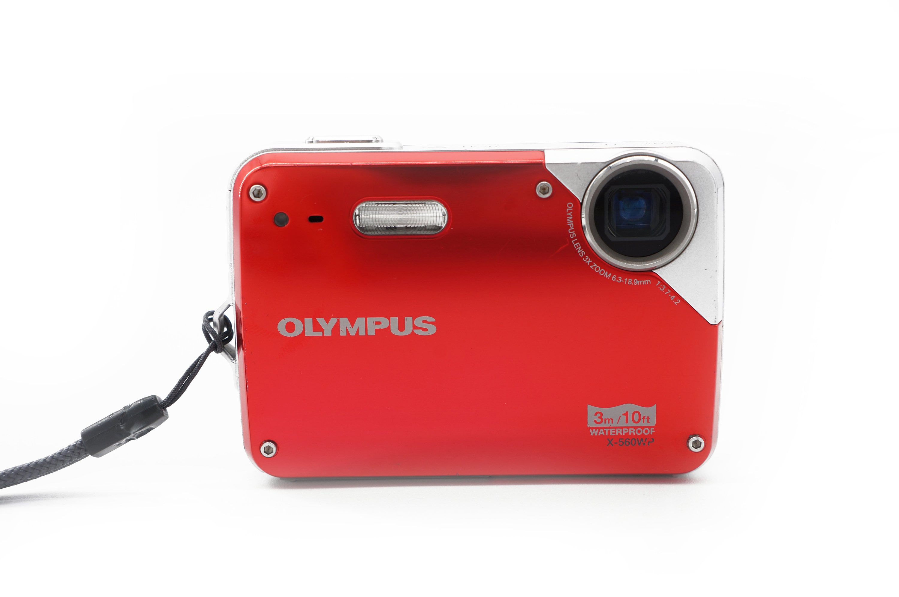 Vintage Waterproof Olympus X-560WP 10MP Blue Digital Camera Digi