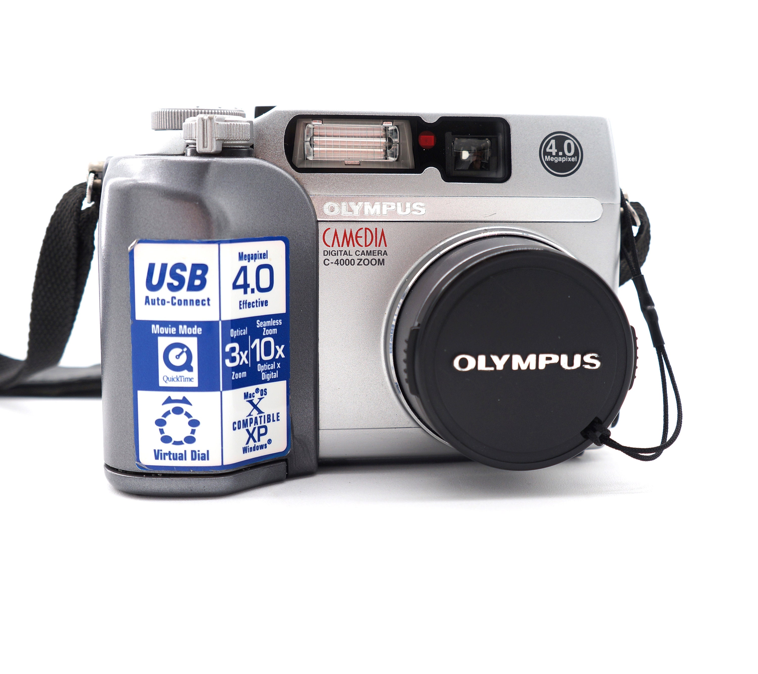 Vintage Olympus Camedia C-4000 4MP Digital Camera Zoom AF Point