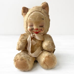 Vintage Knickerbocker Cat Plush - Etsy