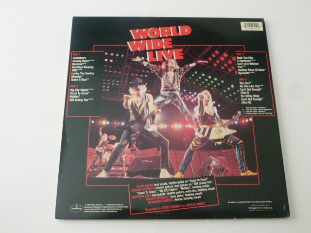 Scorpions World Wide Live Vinyl Record LP - 1985 Mercury Records
