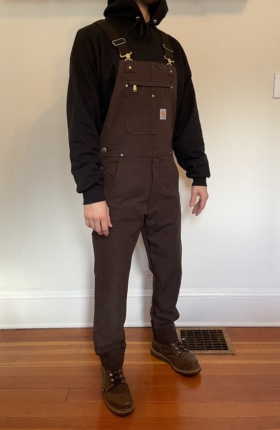 Custom Tailored Carhartt Overalls Dark Brown - Etsy