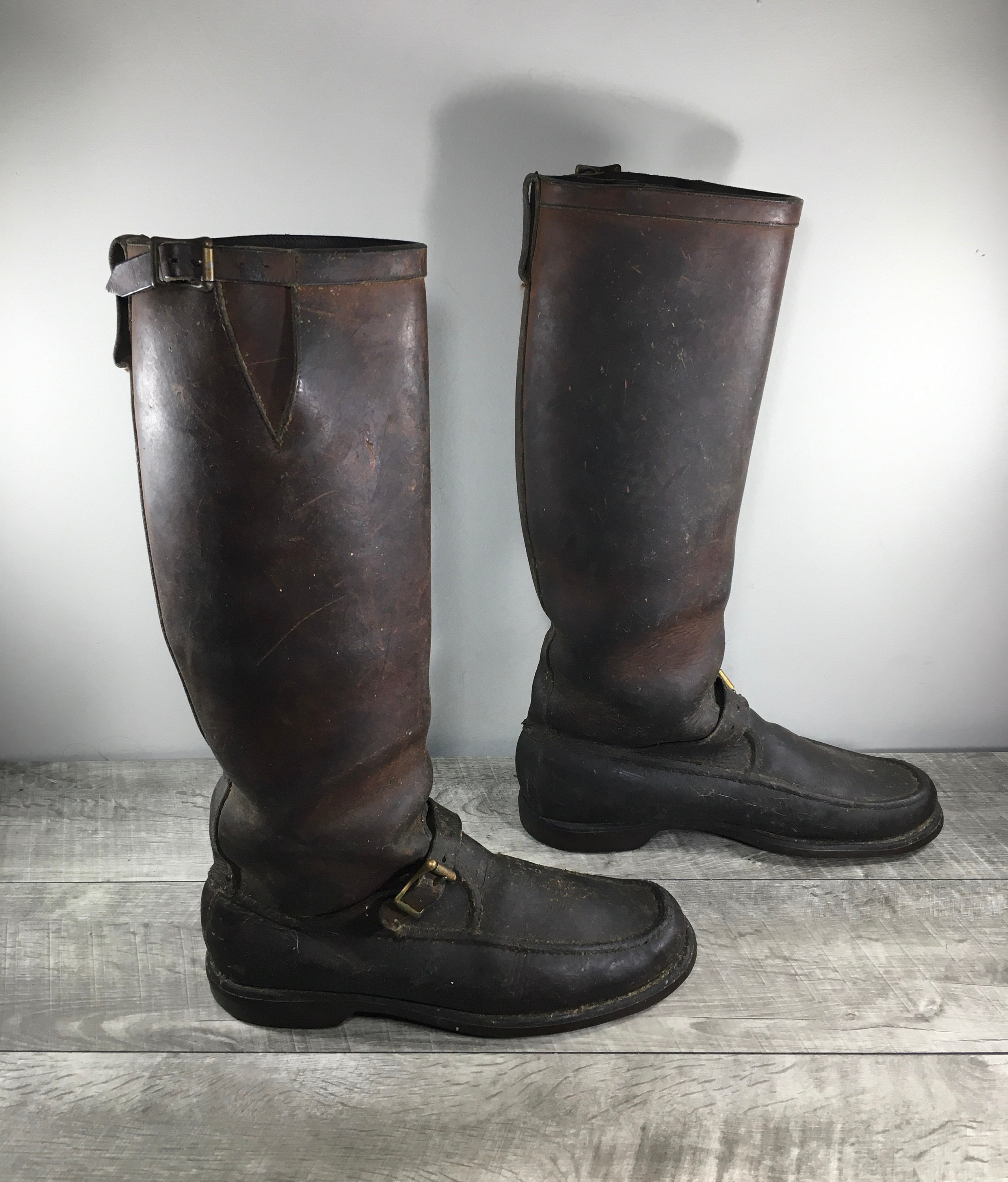 Vintage Gokeys 310 Black Label Leather Snake Proof Hunting Men's