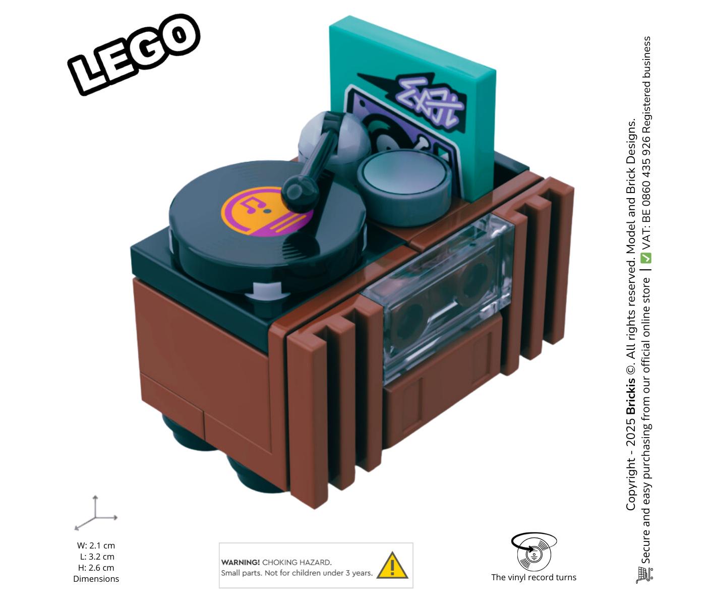 Record Player MOC | Retro Turntable Vinyl Magic in Bricks – Vinyl