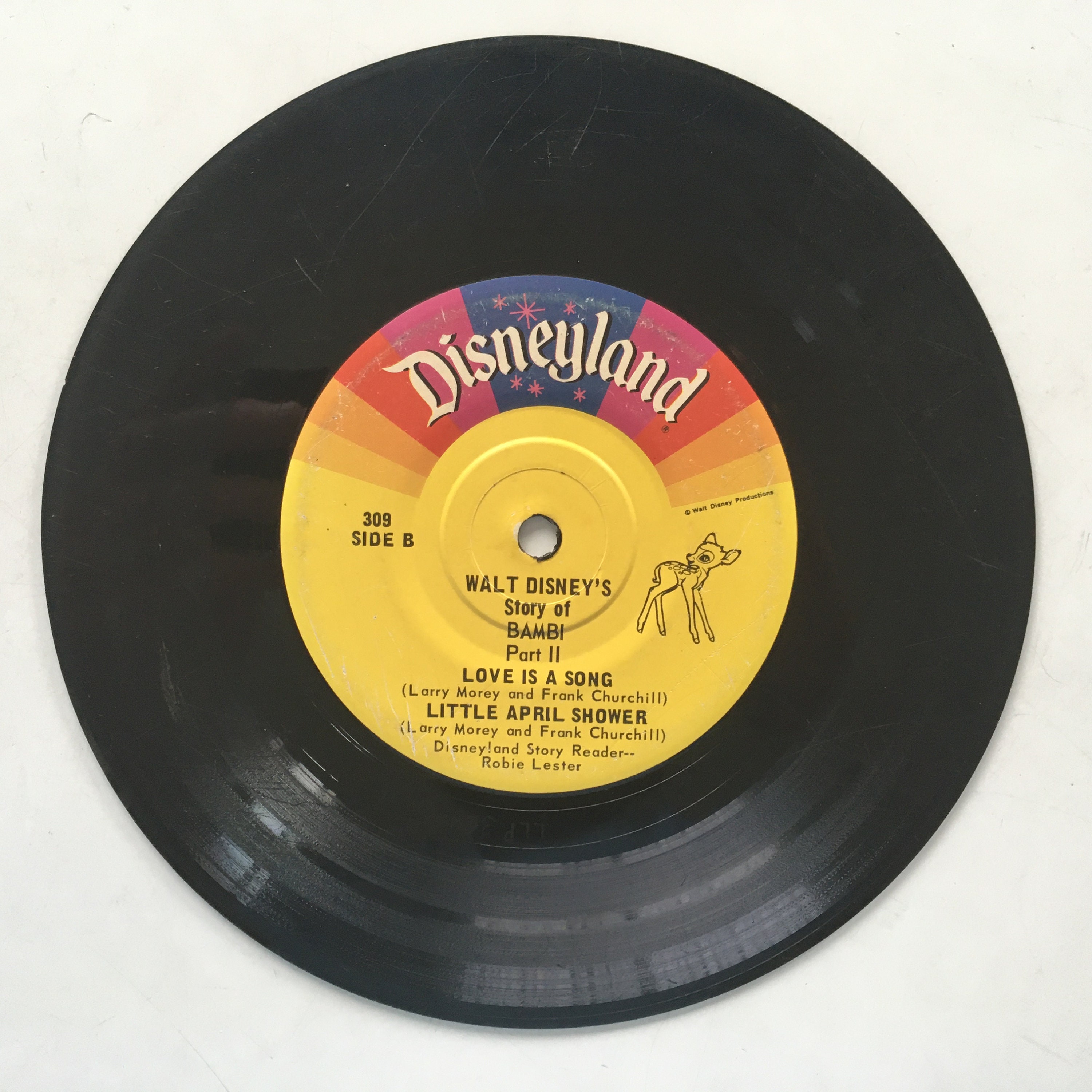 Walt Disney's Story of Bambi 7' Vinyl Record / Book, Disneyland