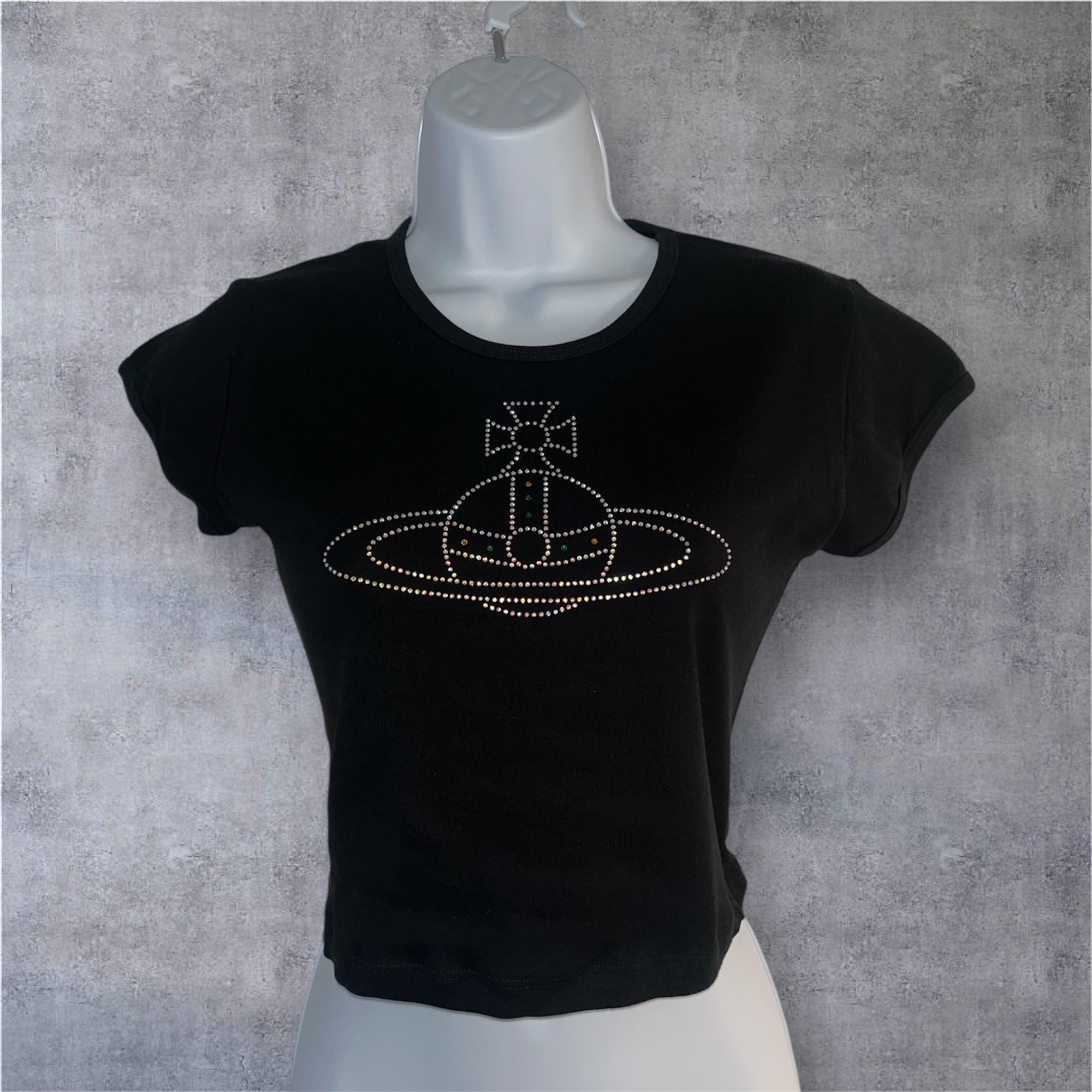 Vivienne Westwood Rhinestone Crop T Shirt - Etsy