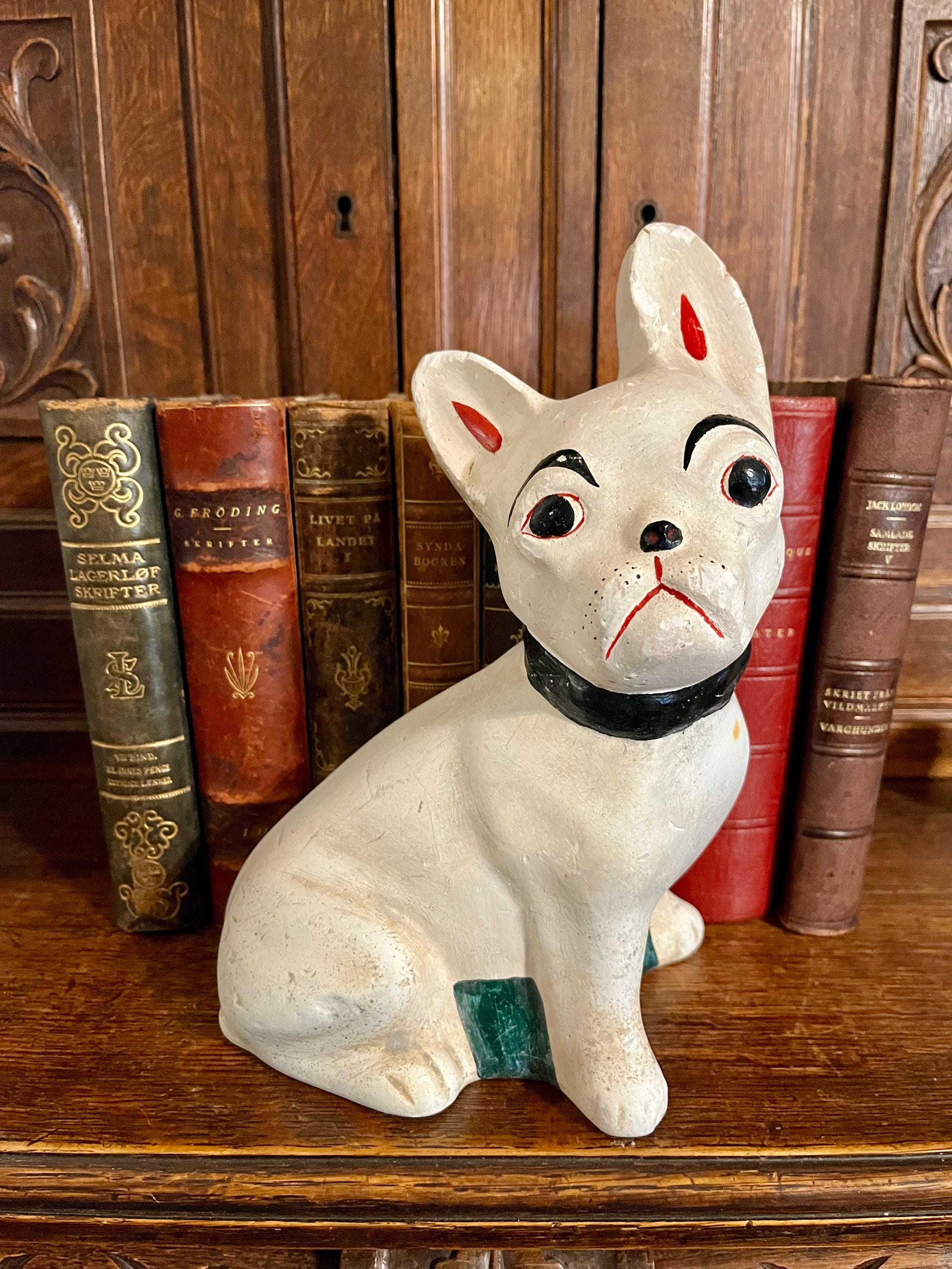 Vintage Chalkware Bulldog - Etsy