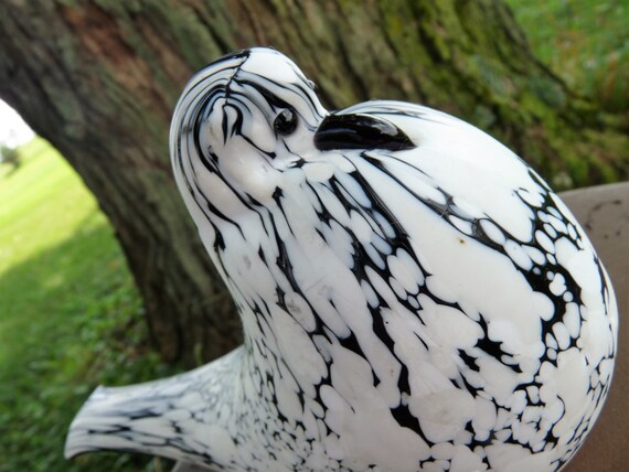 MURANO, Italy - Archimede Seguso - Rare Bianco Nero White and