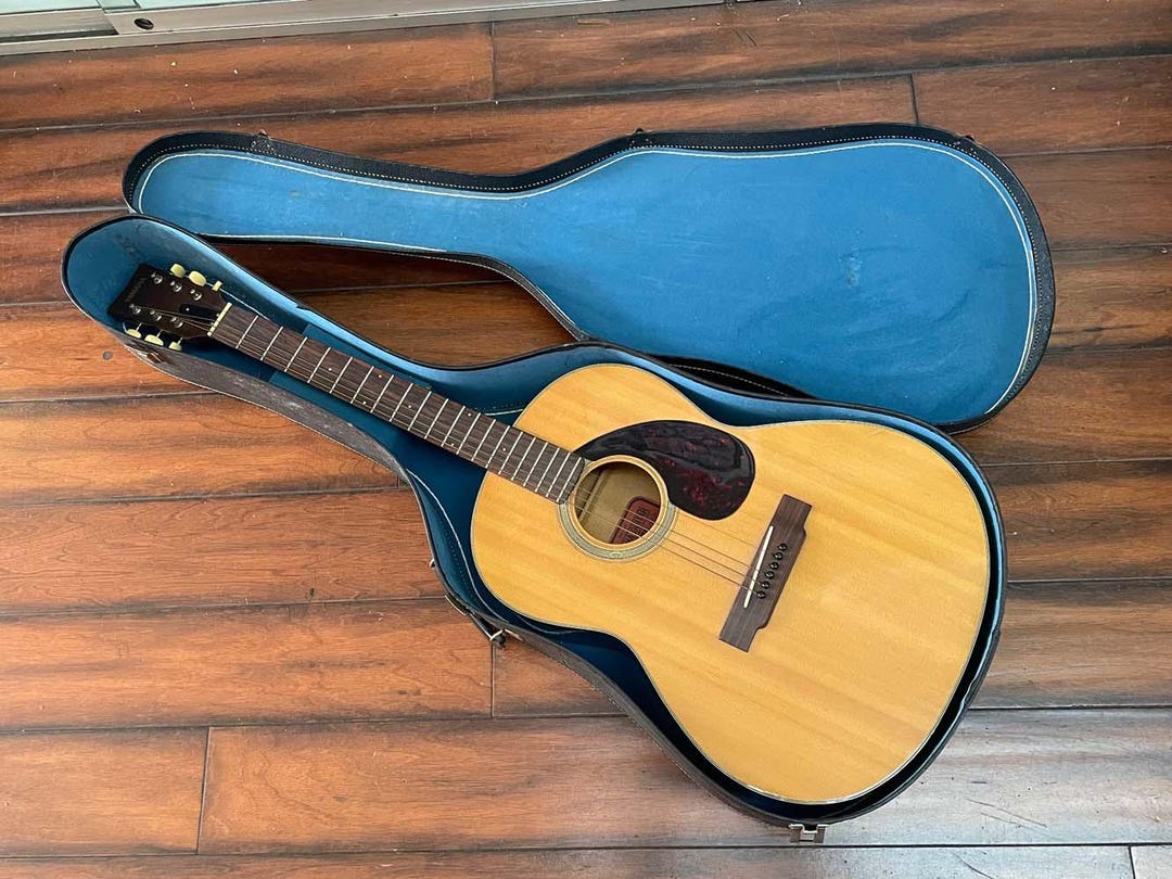 YAMAHA FG-75 Flattop GUITAR With Rare Nippon Gakki Japanese Red