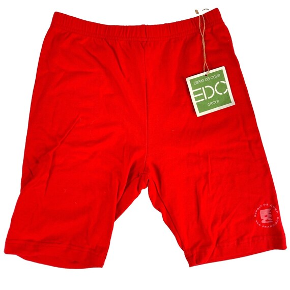 Esprit EDC Group Vintage Stretchy Red Lycra Blend Shorts Size