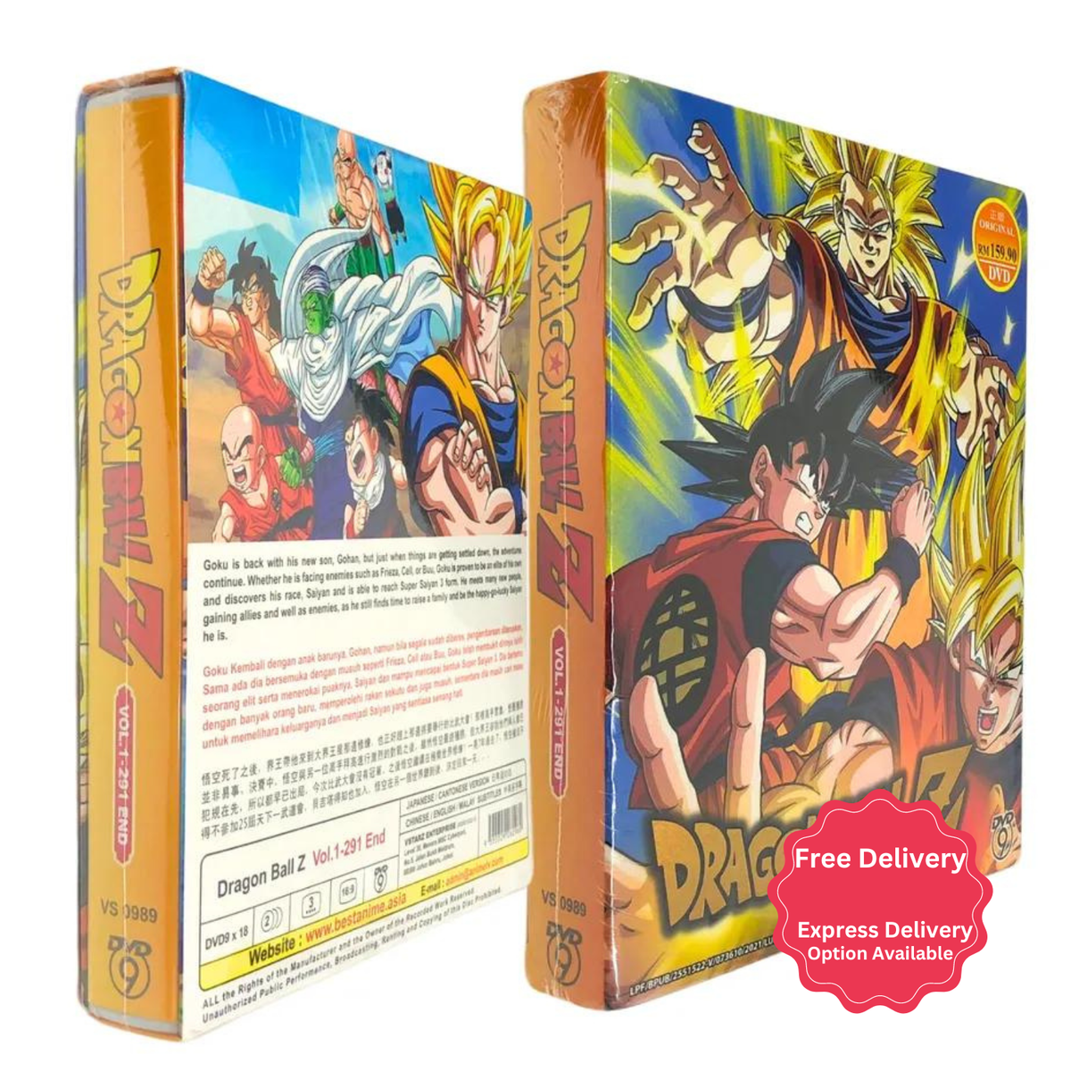 ANIME DRAGON BALL Z COMPLETE SERIES VOL.1-291 END DVD ENGLISH SUBS