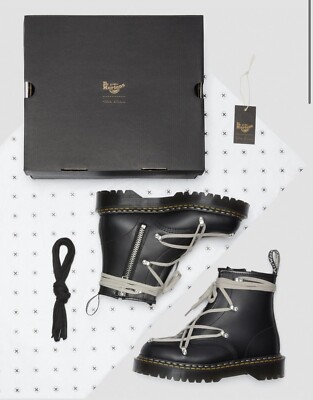 Dr Martens Rick Owens 1460 Bex DS RO Black Women's Size 7 Men's