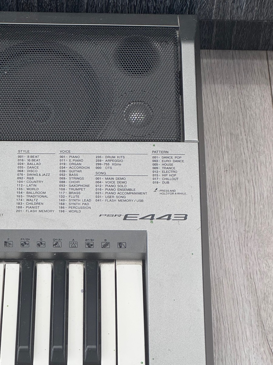 Yamaha PSR E443 61 Key Keyboard - Gray | eBay