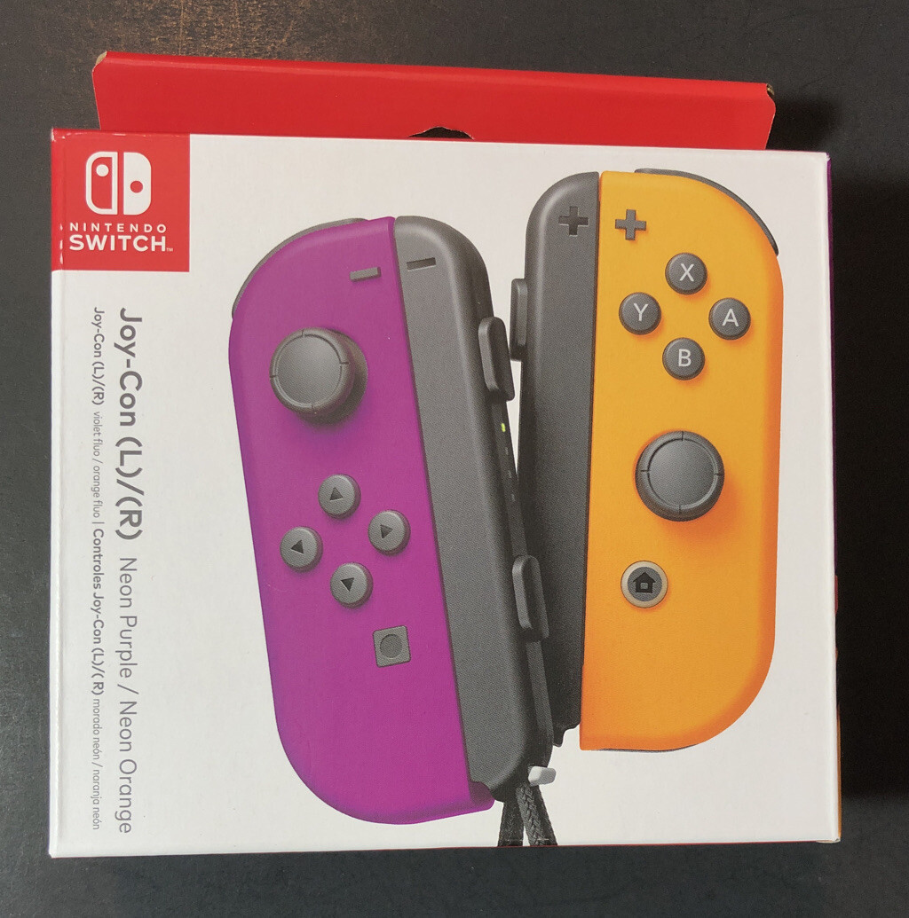Official Nintendo Switch Joy-Con Set [ Neon Purple / Neon Orange