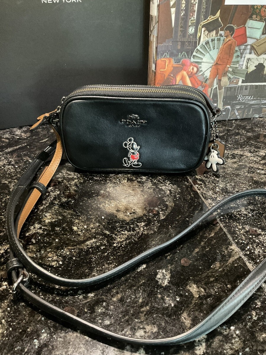 COACH X DISNEY MICKEY MOUSE CROSSBODY CLUTCH 56268B Black | eBay