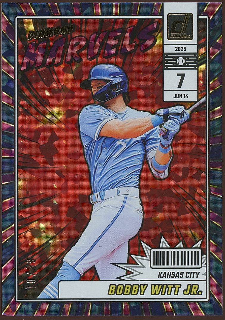 Bobby Witt Jr. 2025 Donruss Diamond Marvels Pink Kansas City