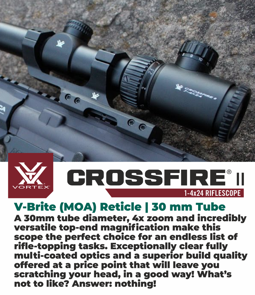 Vortex Optics Crossfire II 1-4x24 SFP Riflescope V-Brite with Free