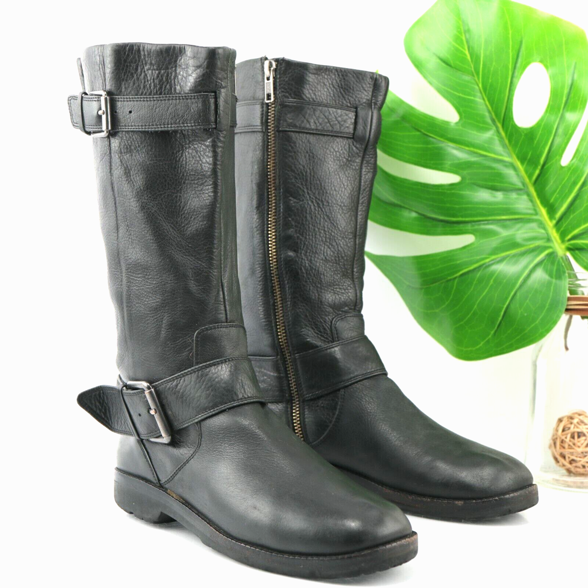 Gentle Souls Kenneth Cole Women Buckled Up Boot Size 7 Black