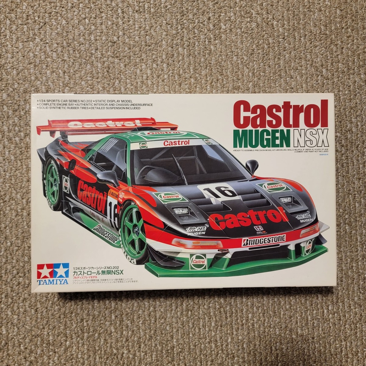 Tamiya Castrol Mugen Honda NSX 1/24 Scale Model Kit Racing New