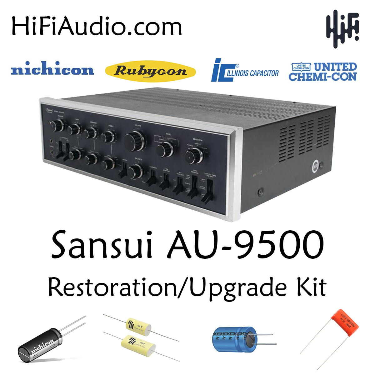 Sansui AU-9500 rebuild restoration recap service kit fix repair