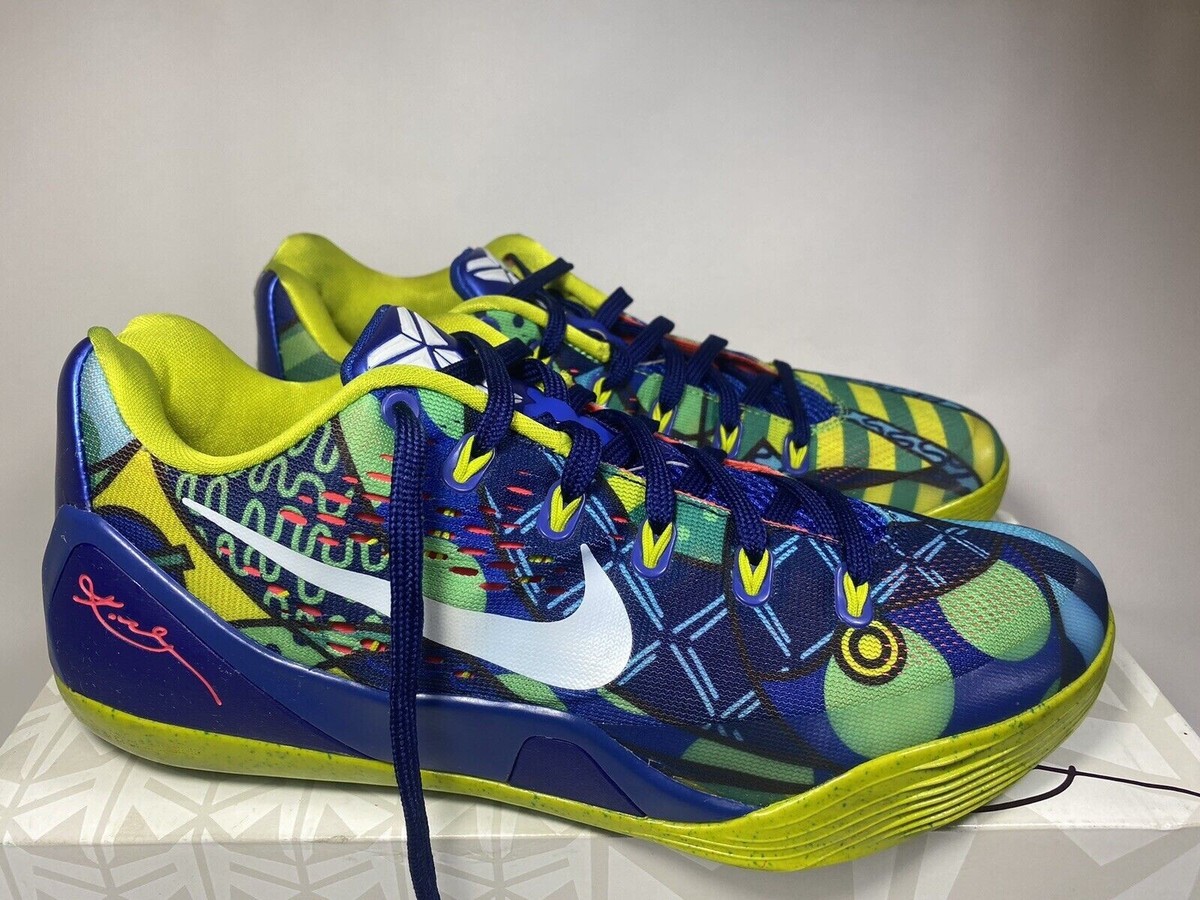 NIKE KOBE IX EM LOW BRAZIL GAME ROYAL Blue VENOM GREEN 646701-413
