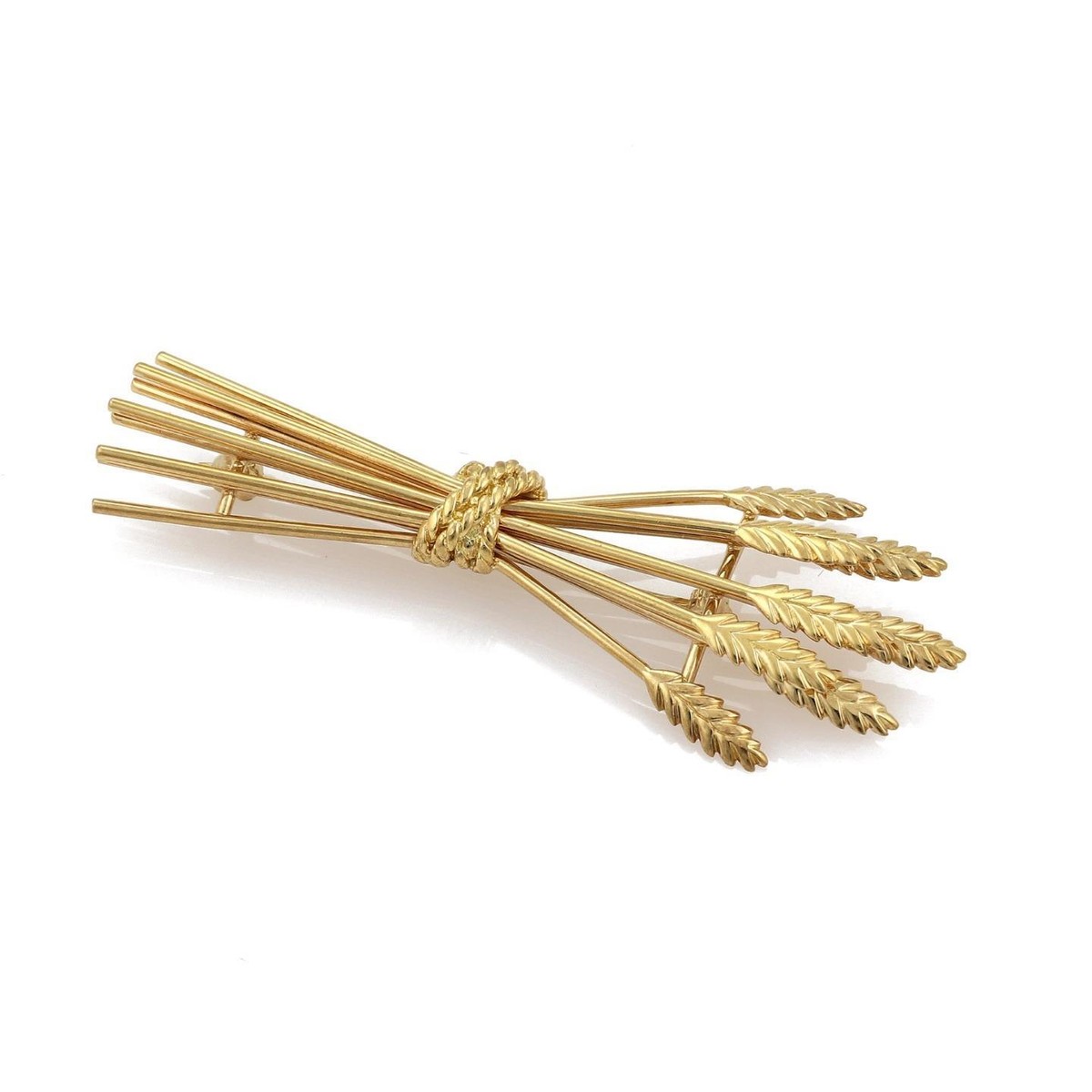Tiffany & Co. 5 Stems Brooch 18k Yellow Gold Sheaf of Wheat Pin | eBay