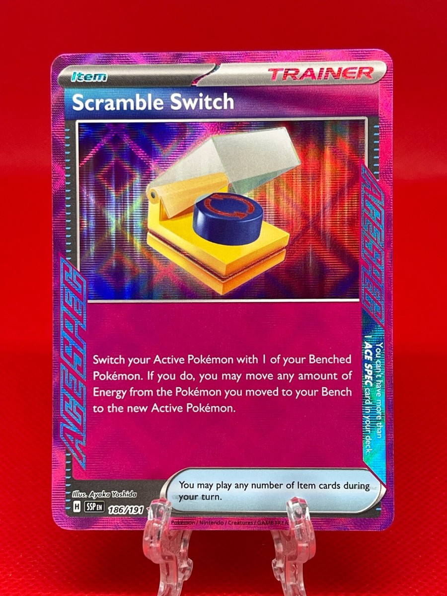 Pokémon TCG Scramble Switch 186/191 Surging Sparks Ace Spec Rare