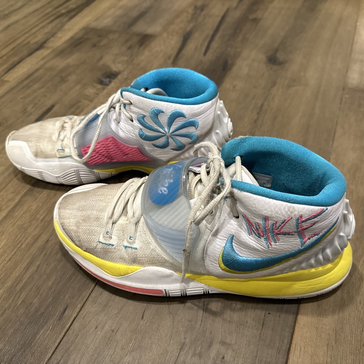 Nike Kyrie 6 Neon 90's Style Graffiti Sneakers Size 9.0 | eBay