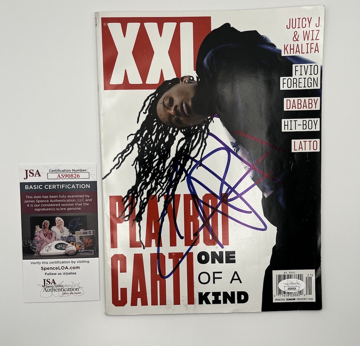PLAYBOI CARTI SIGNED AUTOGRAPHED XXL MAGAZINE RAP OPIUM JSA COA