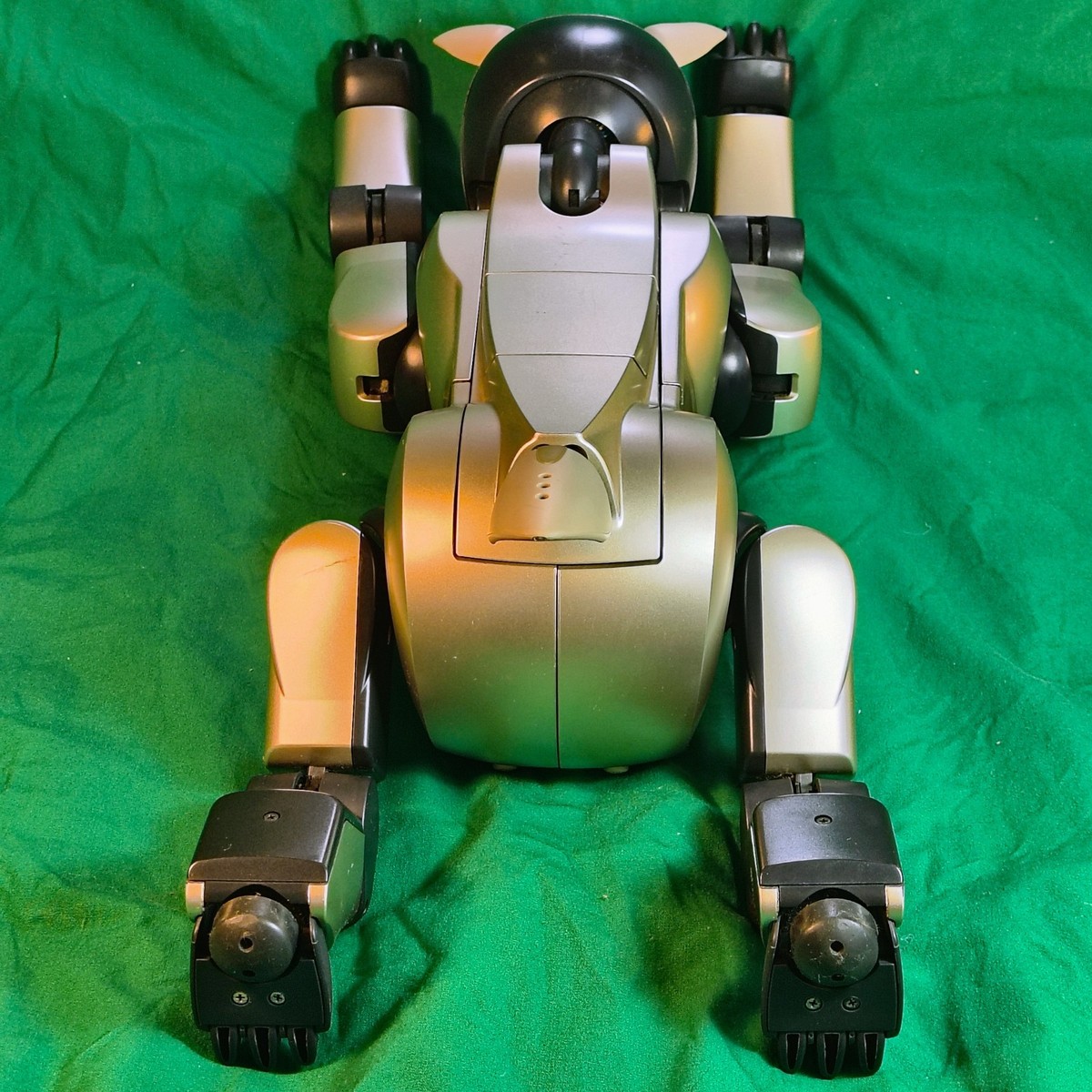 Junk Gold Aibo ERS-210 Sony w/Box w/Memory w/Pink Ball No Tested