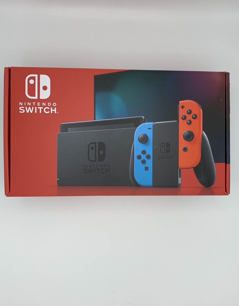 Nintendo Switch Neon Red and Neon Blue Joy-Con Console V2 | eBay