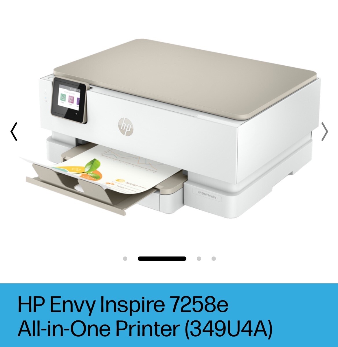 HP ENVY Inspire 7258e Wireless Inkjet All-in-One Printer - White