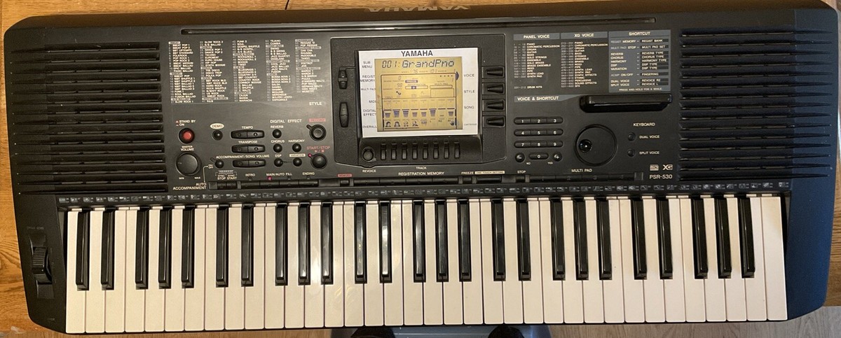 YAMAHA PSR-530 General Midi XG Keyboard W/ Power Adapter & Bonus