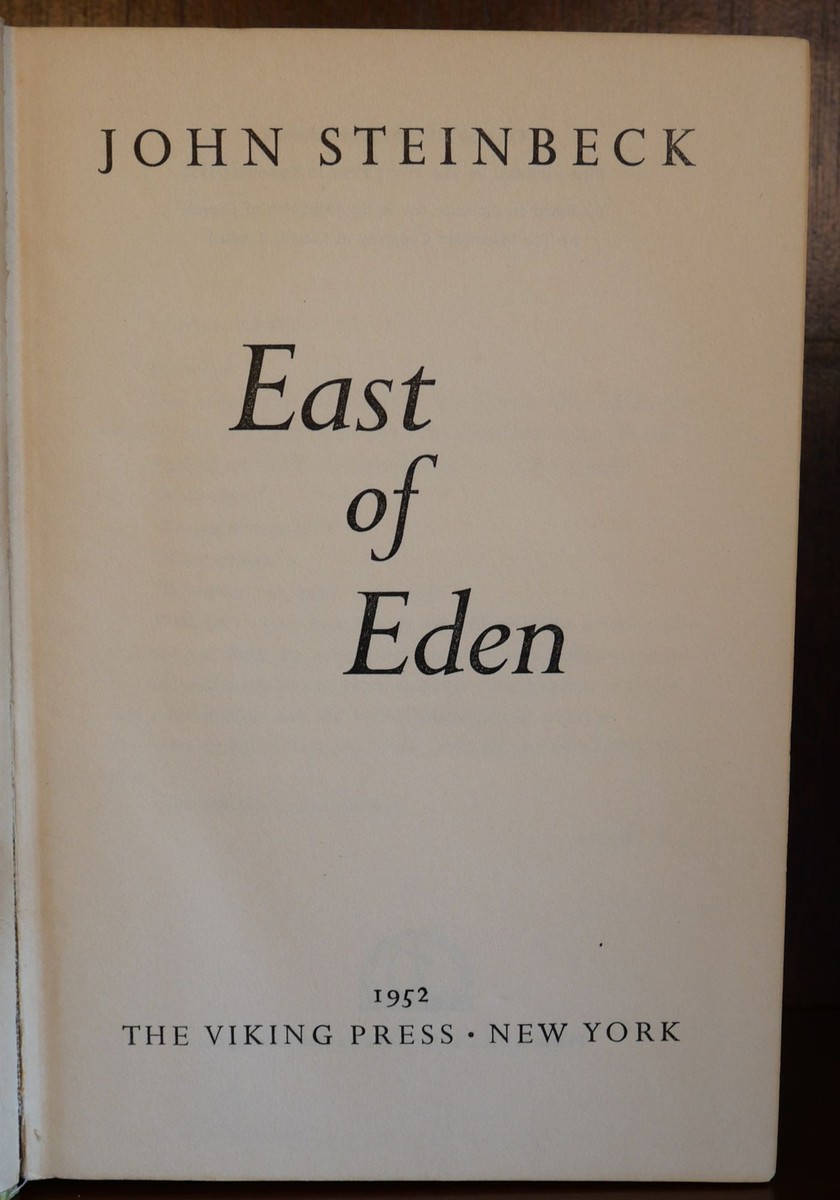 John Steinbeck / East of Eden 1st Edition 1952 | eBay