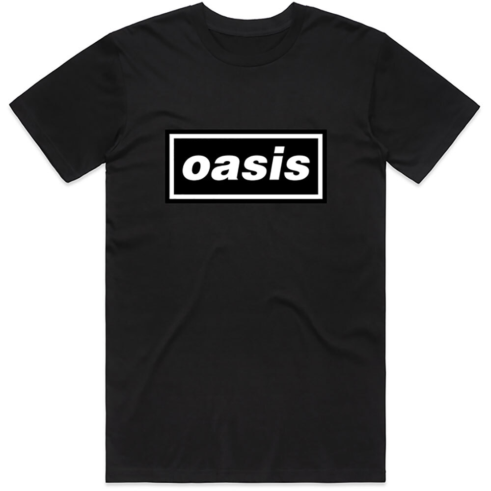 Oasis T-Shirt Logo Noel Liam Gallagher Official Band New Black | eBay