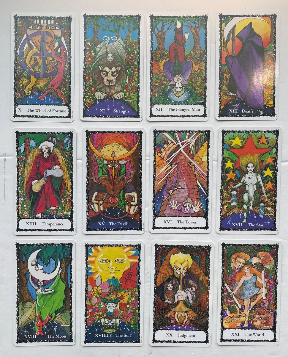 SUPER RARE!! - Sacred Rose Tarot by Johanna Sherman - c. 1973