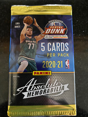 2020-21 Panini Absolute Memorabilia NBA Basketball Cards 1 Pack