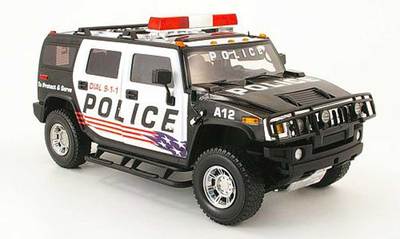 HUMMER H2 POLICE VERSION SPECIAL EDITION 1/18 Scale HIGHWAY 61