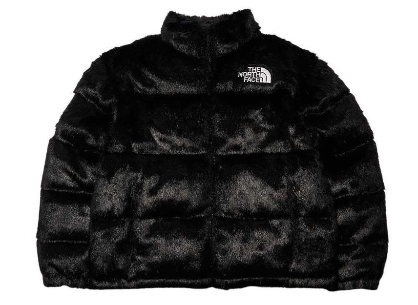 Supreme The North Face Faux Fur Nuptse Jacket Black | eBay