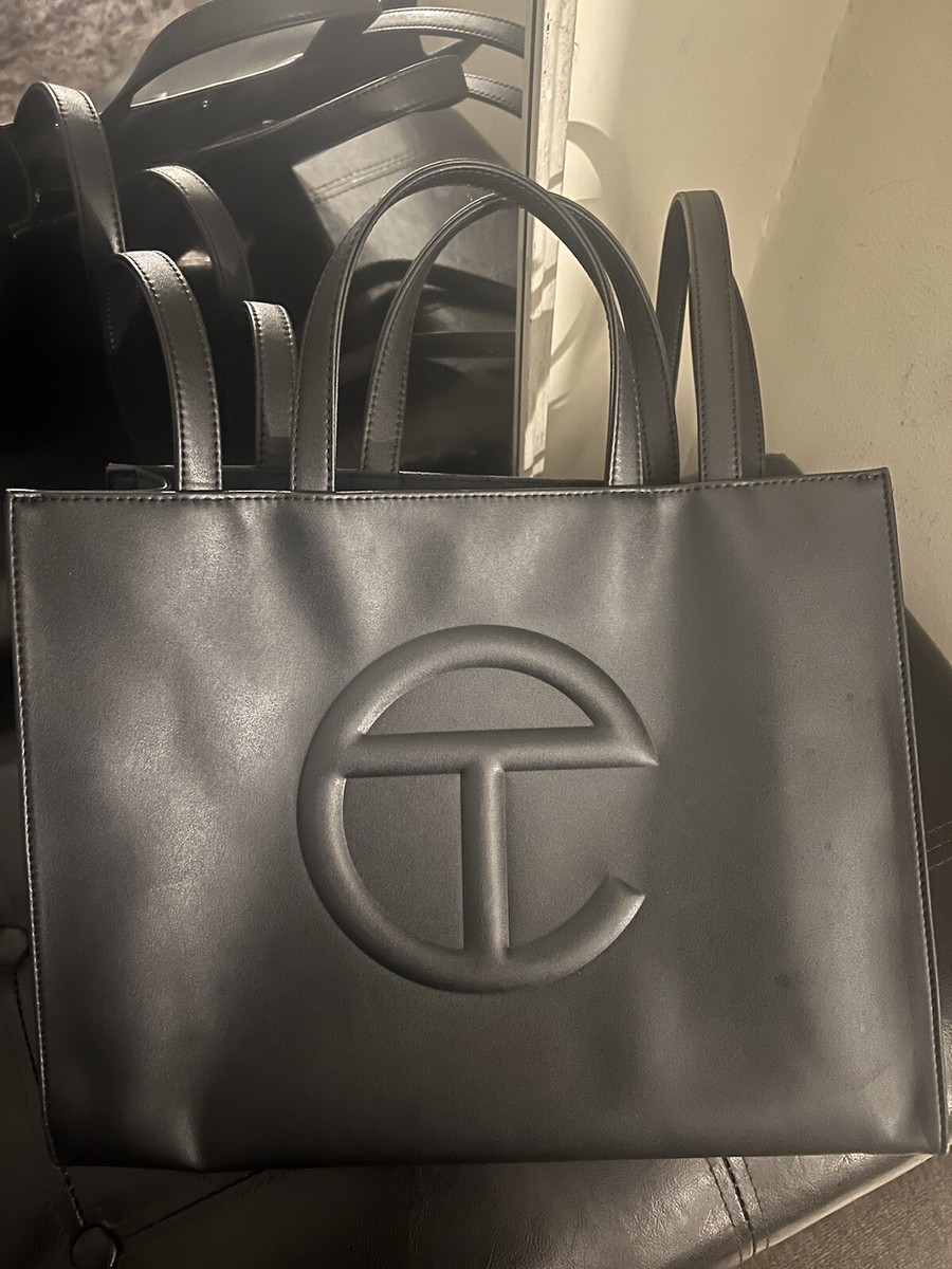 Telfar (Medium) Black Shopping Bag Vegan Leather Crossbody Bag 38