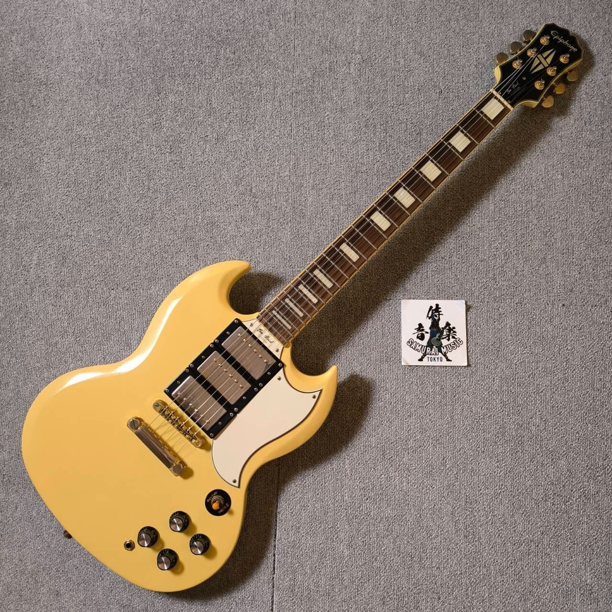 Epiphone SG Les Paul Custom G-400 3 Pick Ups White Used Shipping